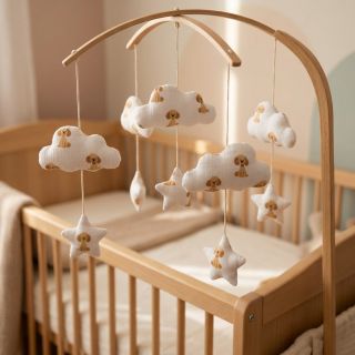 Double gauze/muslin Dogs white digital print