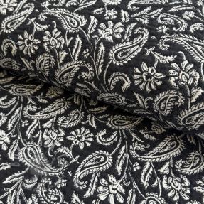 Decoration fabric jacquard Mumbai allover noir
