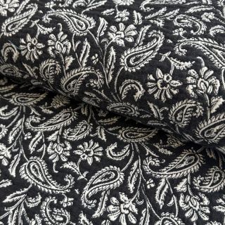 Decoration fabric jacquard Mumbai allover noir