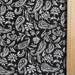 Decoration fabric jacquard Mumbai allover noir