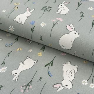 Decoration fabric premium Cute Rabbit Garden