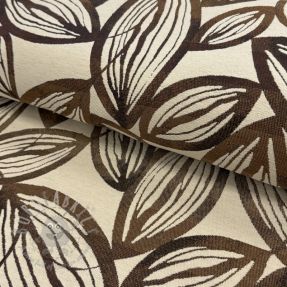 Decoration fabric jacquard Folia chocolat