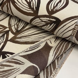Decoration fabric jacquard Folia chocolat