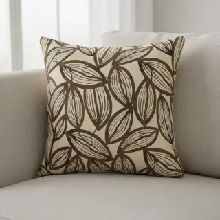 Decoration fabric jacquard Folia chocolat