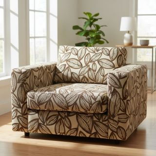 Decoration fabric jacquard Folia chocolat