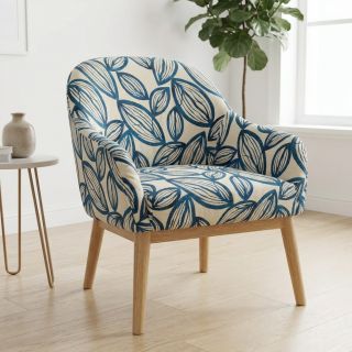 Decoration fabric jacquard Folia bleu