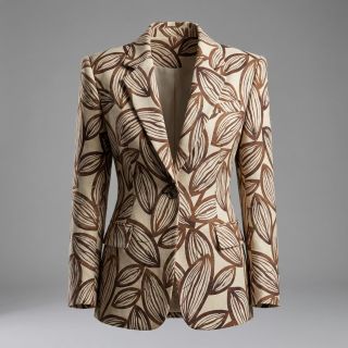 Decoration fabric jacquard Folia chocolat