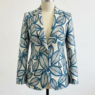 Decoration fabric jacquard Folia bleu