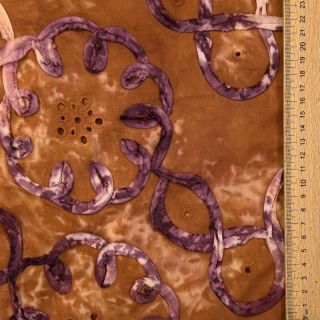 Cotton fabric TIE DYE EMBROIDERY Elise tape design B