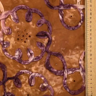Cotton fabric TIE DYE EMBROIDERY Elise tape design B