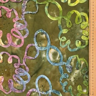 Cotton fabric TIE DYE EMBROIDERY Elise tape design A