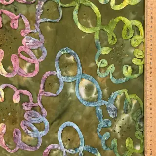 Cotton fabric TIE DYE EMBROIDERY Elise tape design A