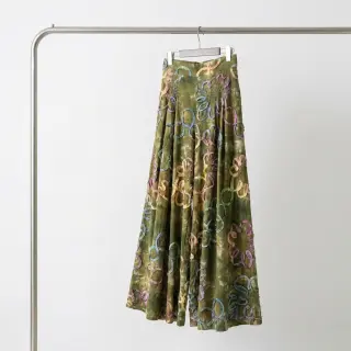 Cotton fabric TIE DYE EMBROIDERY Elise tape design A