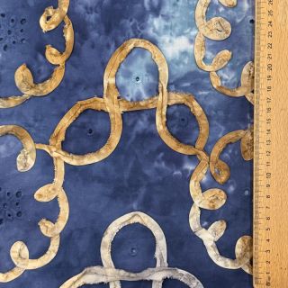 Cotton fabric TIE DYE EMBROIDERY Elise tape design D