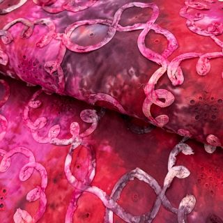 Cotton fabric TIE DYE EMBROIDERY Elise tape design E