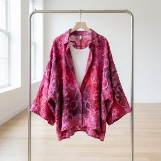 Cotton fabric TIE DYE EMBROIDERY Elise tape design E