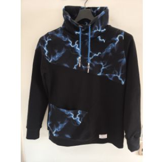 Sweat fabric Lightning black digital print