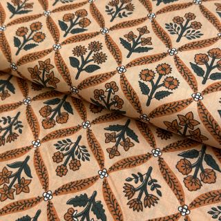 Cotton fabric HANDCRAFTED BLOCK-PRINTED COTTON