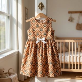 Cotton fabric HANDCRAFTED BLOCK-PRINTED COTTON