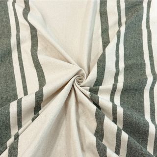 Decoration fabric Bernadette stripe kaki