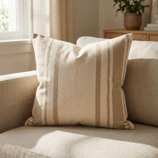 Decoration fabric Bernadette stripe ficelle