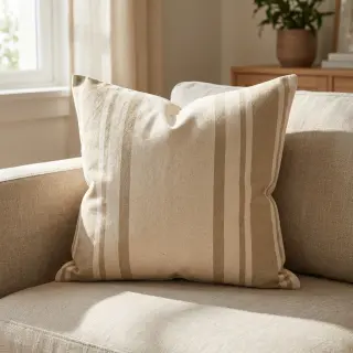 Decoration fabric Bernadette stripe ficelle