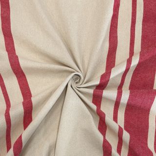 Decoration fabric Bernadette stripe rouge