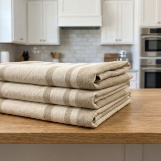 Decoration fabric Bernadette stripe ficelle