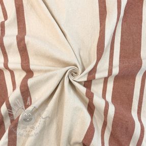 Decoration fabric Bernadette stripe terracotta