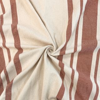 Decoration fabric Bernadette stripe terracotta