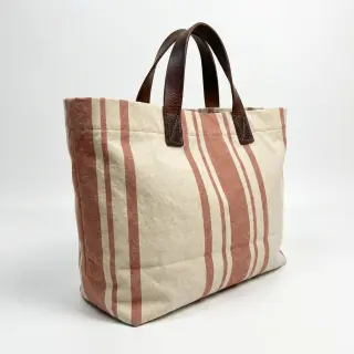 Decoration fabric Bernadette stripe terracotta