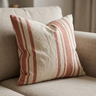 Decoration fabric Bernadette stripe terracotta