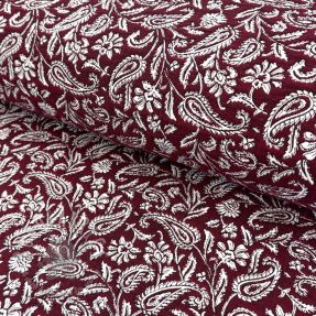 Decoration fabric jacquard Mumbai allover bordeaux
