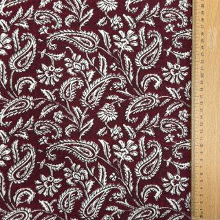 Decoration fabric jacquard Mumbai allover bordeaux