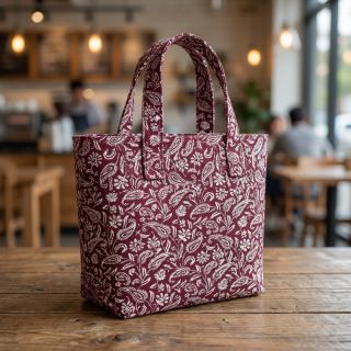 Decoration fabric jacquard Mumbai allover bordeaux