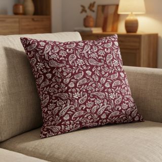 Decoration fabric jacquard Mumbai allover bordeaux