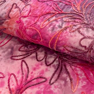 Cotton fabric TIE DYE Chenille manon design C