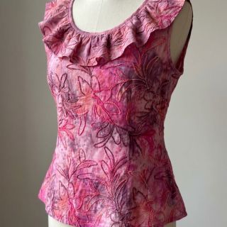 Cotton fabric TIE DYE Chenille manon design C