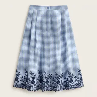 Cotton fabric CHECKS ONE-SIDE BORDER blue