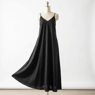 Cotton fabric WASHED black