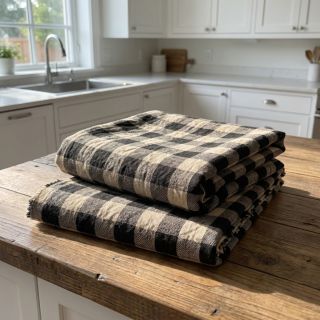 Decoration fabric Celestin lin noir