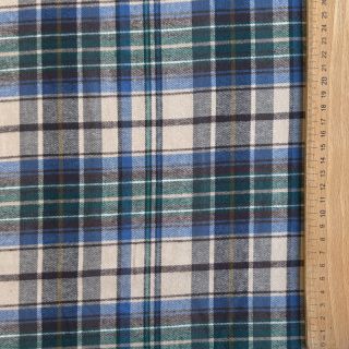 Cotton fabric YARN DYED CHECK BRUSHED blue