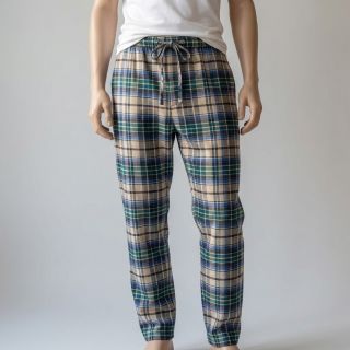 Cotton fabric YARN DYED CHECK BRUSHED blue