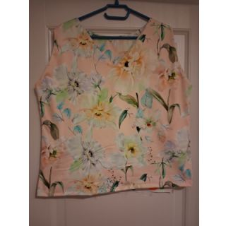 Cotton fabric SATIN Oahu pink digital print