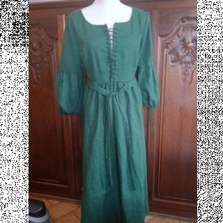 Linen enzyme washed 170 g forest green