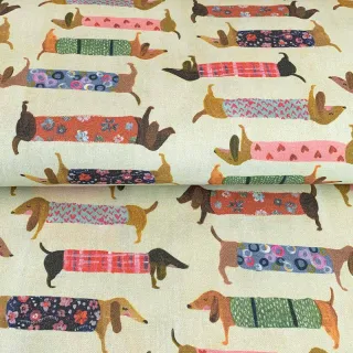 Decoration fabric premium Family Dachshund digital print