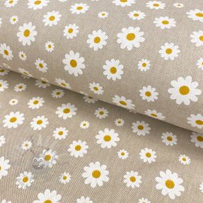 Decoration fabric Linenlook Daisies