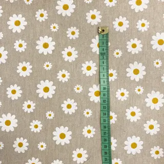 Decoration fabric Linenlook Daisies