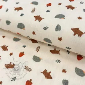 Double gauze/muslin Forest animals ORGANIC SIMPLY NATURAL