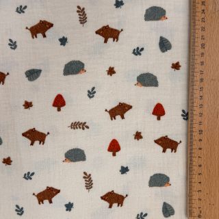 Double gauze/muslin Forest animals ORGANIC SIMPLY NATURAL